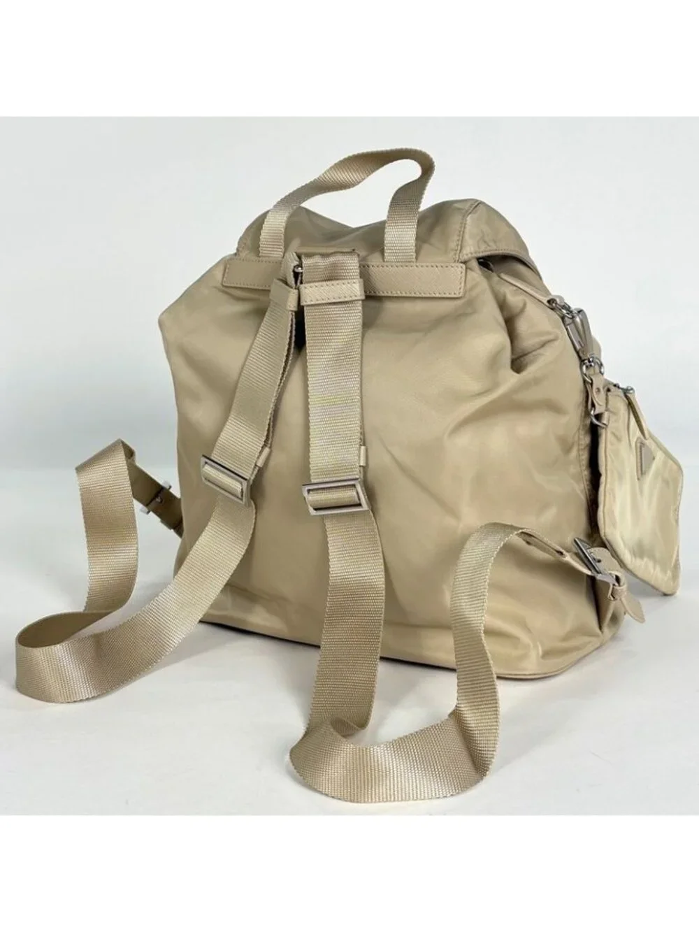 Prada Backpack Nylon Beige - Picture 2 of 10